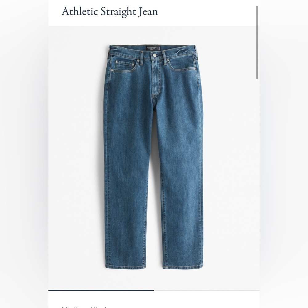33/30 Men’s Abercrombie Athletic Straight Jeans